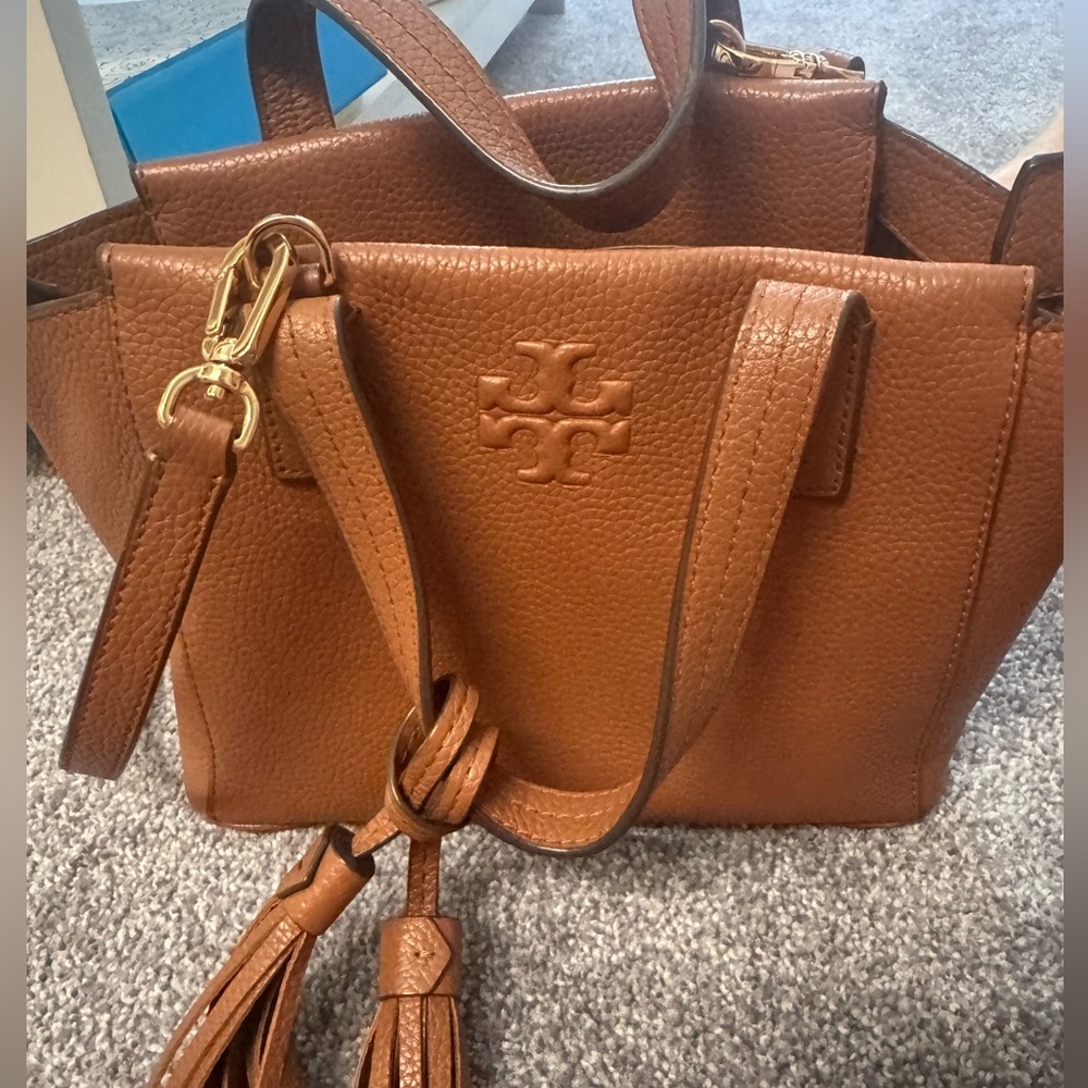 Tory Burch Brown Leather Satchel